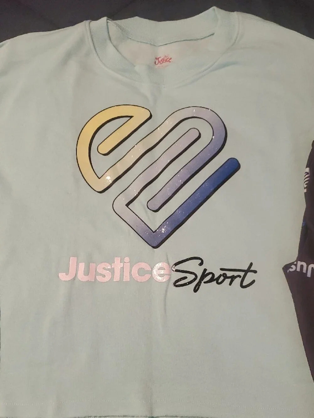 Justice Mint Green Graphic Crewneck Sweatshirt